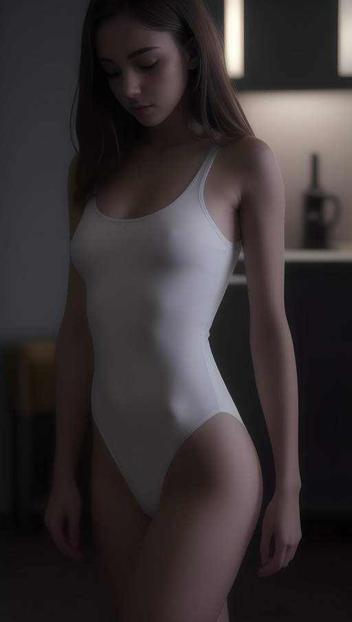 Romantic Night: Lingerie, Bodysuit, Brunette, 18-21, Teen