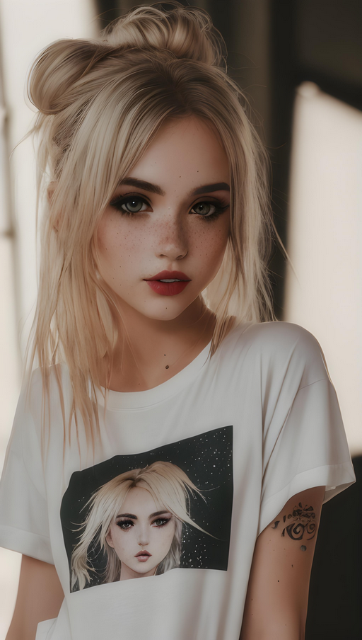 Chilling Out: Blonde Hair, Emo Girl, Shirt, Edgy, 18, Teen