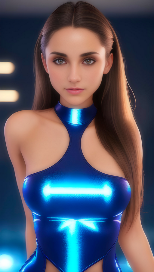 Central Communications AI A271: Brunette, Latex, Lycra, Bodysuit, Shiny, Space, Future