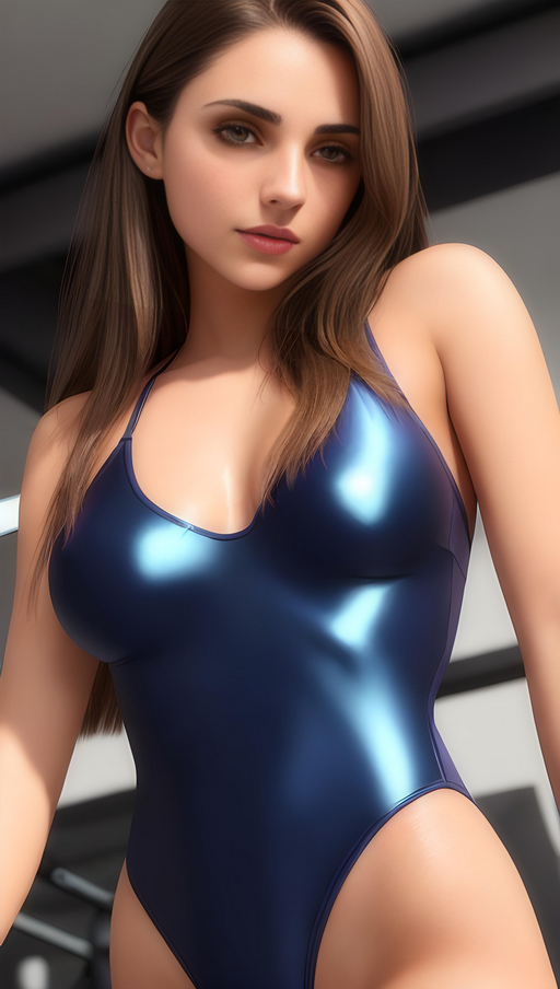 Import Export Inspection Bot X216: Brunette, Latex, Lycra, Bodysuit, Shiny, Space, Future, Teen