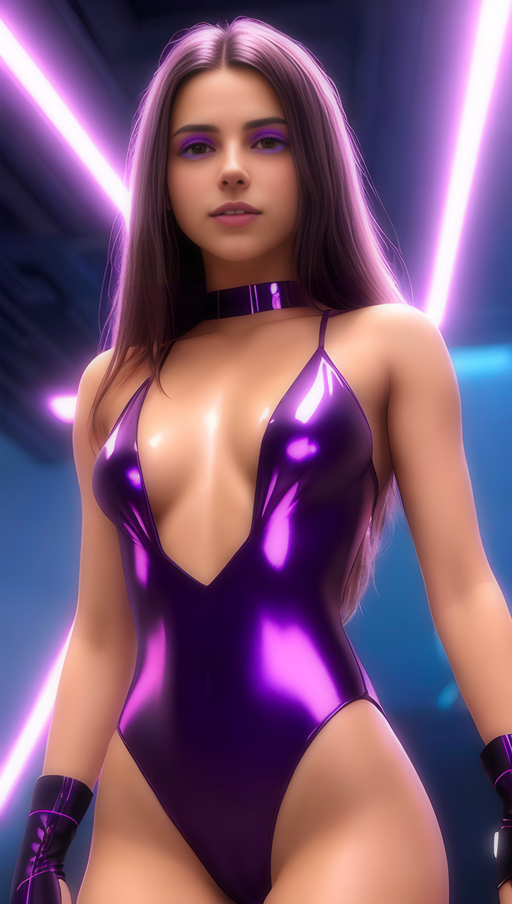 The Runt: Brunette, Latex, Lycra, Bodysuit, Shiny, Space, Future, 18, Teen